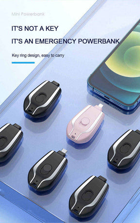 Mini emergency power bank keychain